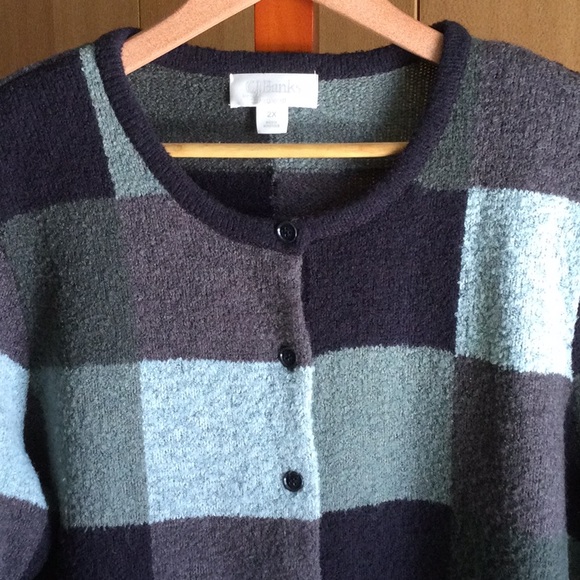 CJ Banks, Cozy Block Pattern Cardigan - Picture 3 of 7